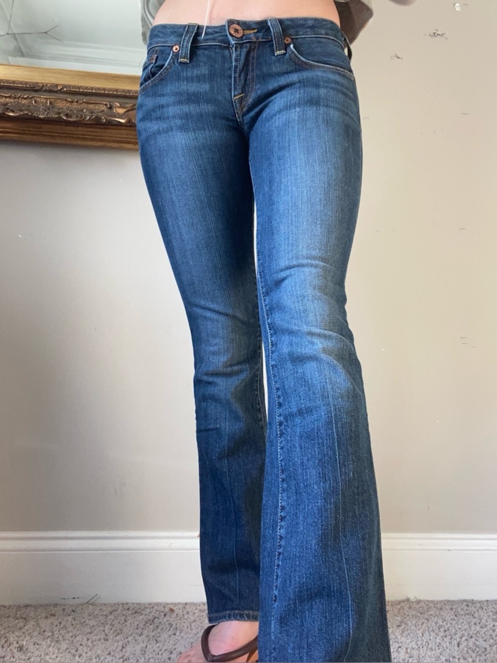 Vintage Lucky Brand "Lola Boot" Red V-Tag Dark Wash Jeans - Size 0/25